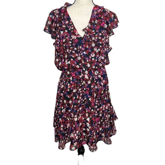 BCBGeneration Dresses & Skirts - BCBGENERATION Flower Print Faux Wrap Dress. Size 12